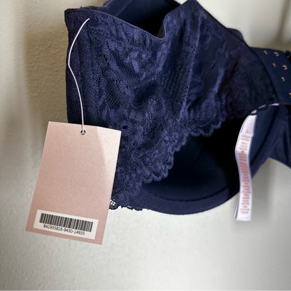 Savage x Fenty Allover Lace Bra Floral Deep Navy Adjustable Size 42DDD Women’s - Picture 11 of 12